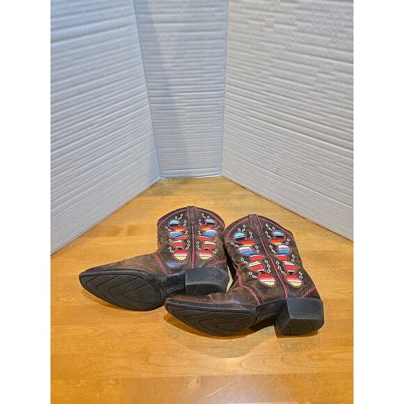 Ariat Desert Diva Leather Western 10023077 Youth Size 5 Colorful Embroidery - Picture 9 of 11